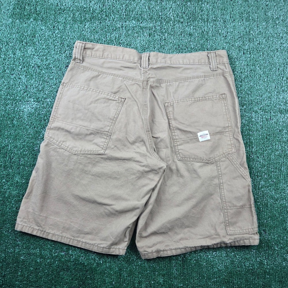 Levi Strauss Signature Mens Tan Workwear Shorts Size 34 Hammer Loop